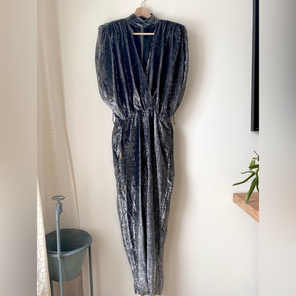 Vintage silver threaded jumpsuit - Picture 6 of 16